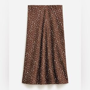 J. Crew Gwyneth Brown Mocha Floral Slip Skirt sz 2